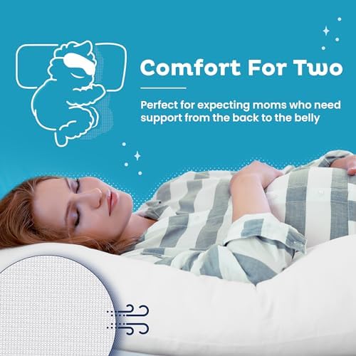 Snuggle-Pedic Body Pillow for Adults - Cozy Supportive Pregnancy Pillow