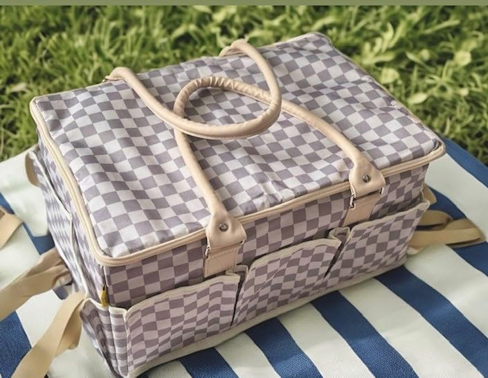 EZLuxeHome Luxury Baby Diaper Caddy Organizer with Lid