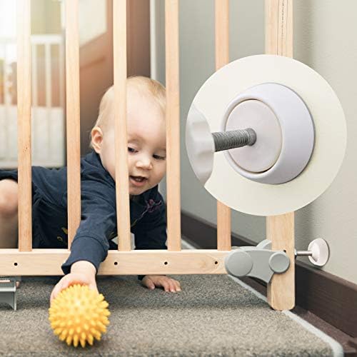 PAWOAH 4 Pack Wall Cups for Baby Gates Stair Safety Pet Gates