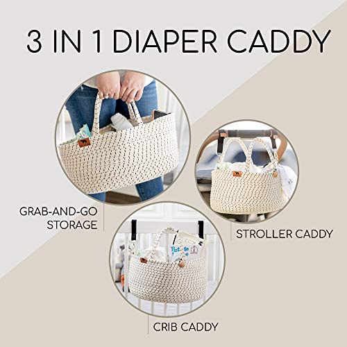 Lu Ken 3 in 1 Diaper Caddy Organizer - Large Baby Tote Bag 1