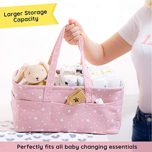 StarHug Baby Diaper Caddy Organizer - Pink 1