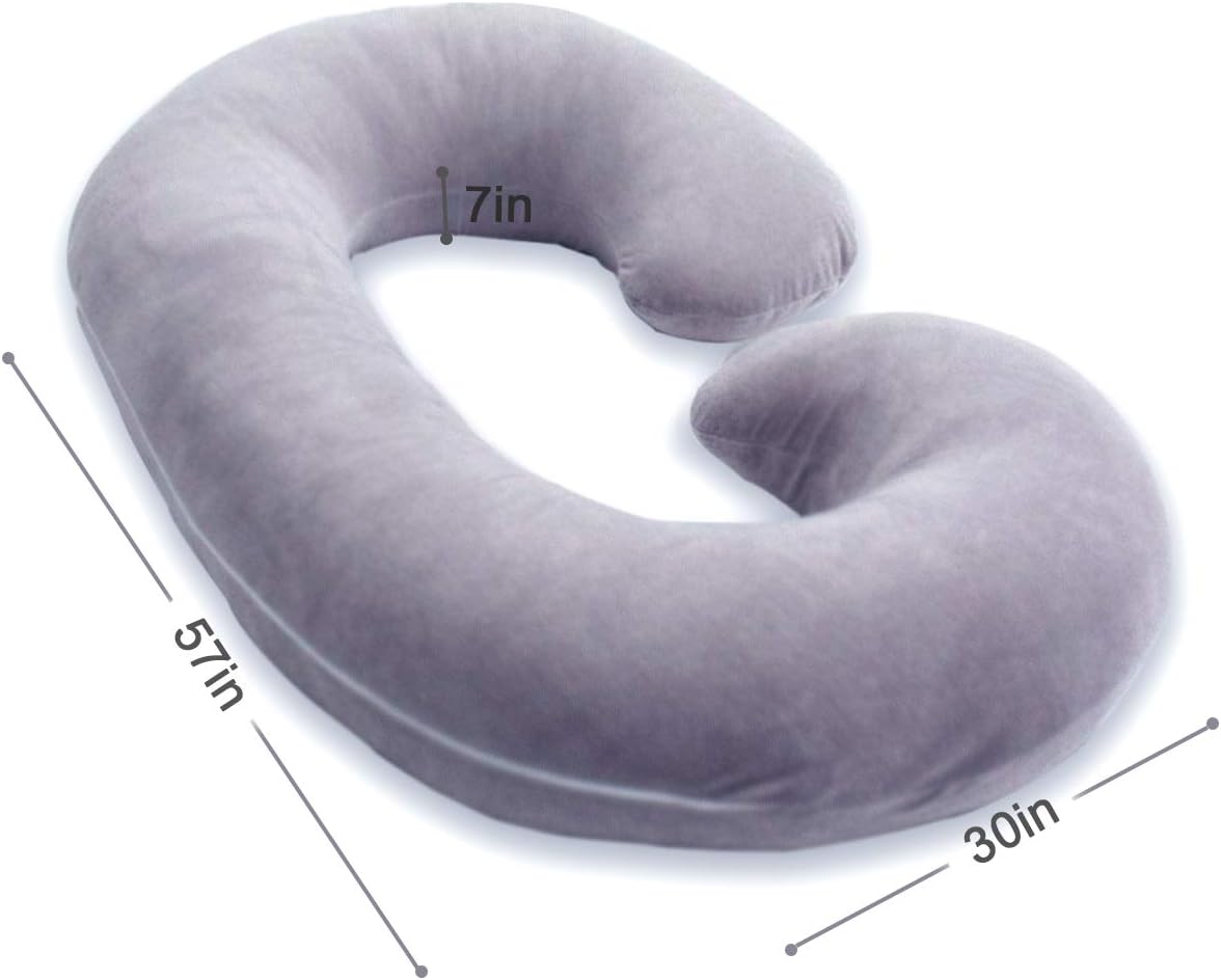 1 MIDDLE ONE Pregnancy Pillow with Velvet Cover
