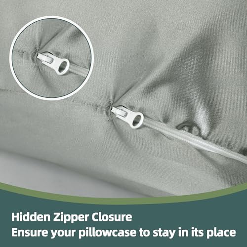 BALAPET Silky Satin Pregnancy Pillow Case C Shaped Dark Grey