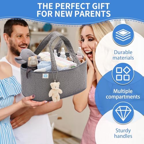 CCYLTL Plush Diaper Caddy Organizer - X Large