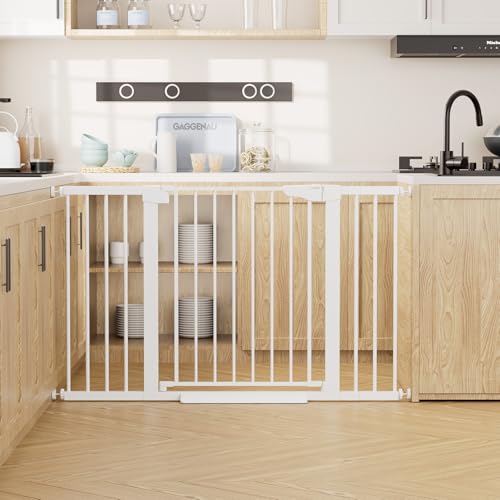 Cumbor Extra Wide Baby Gate with Auto Close White
