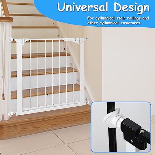 2 Pack Universal Baby Gate Banister Adapter No Drilling White