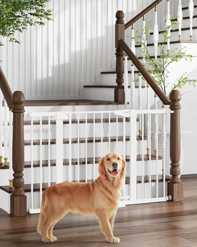 Cumbor Extra Wide Baby Gate with Auto Close White