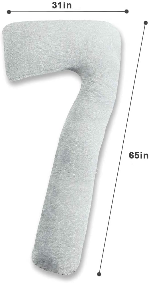 AngQi Body Pregnancy Pillow with Gray Jersey Cover 1
