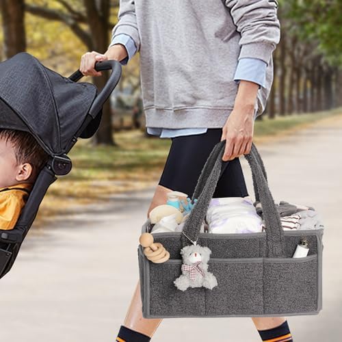 HONCESTA Diaper Caddy Organizer with Handle