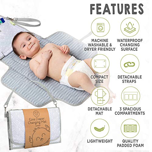 KeaBabies Large Portable Diaper Caddy Organizer
