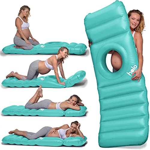 HOLO Inflatable Pregnancy Pillow - Full Body Maternity Support Mint