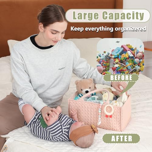 MOMINSIDE Baby Diaper Caddy Organizer with Dividers