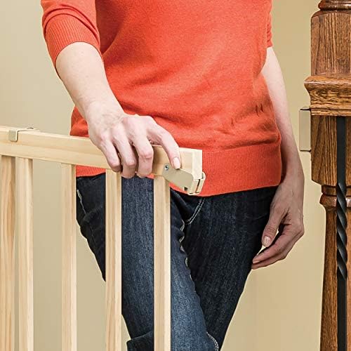 Evenflo Extra Tall Gate for Stairs Tan Wood 1