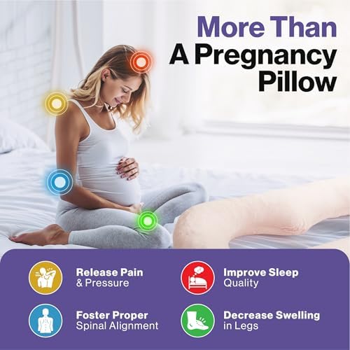 COMFYDEL Memory Foam Pregnancy Pillow - U-Shaped Full Body Support