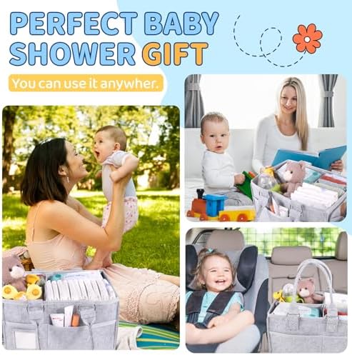 Lainlight Diaper Caddy Organizer with Handle