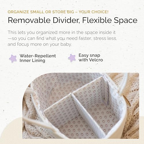 Yunioo Diaper Caddy Organizer Boho Style White 1