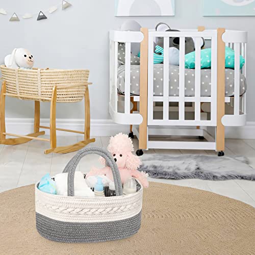 Maliton Cotton Rope Diaper Caddy - X-Large Nursery Organizer