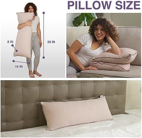Pharmedoc Body Pillow for Adults with Memory Foam