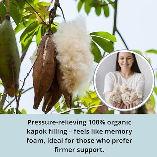 MINICAMP Organic Cotton Pregnancy Pillow with Kapok Filling