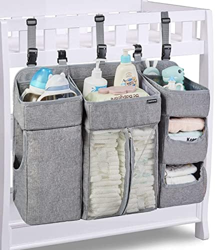 Clearworld Hanging Diaper Caddy Organizer Gray