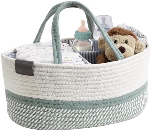 DECOMOMO Baby Caddy Organizer Large Sage Green White 1