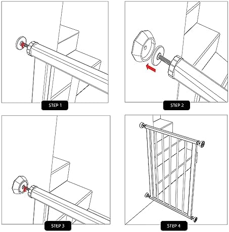 ICERO Baby Gate Wall Protector - 4 Pack White