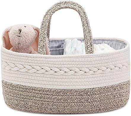 Baby Diaper Caddy Organizer Cotton Rope Woven DIY Basket