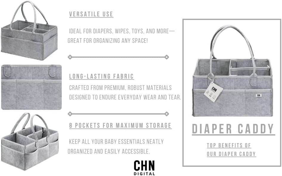 CHN Digital Baby Diaper Caddy with Handle