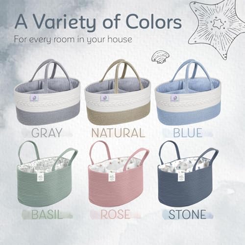 KiddyCare Diaper Caddy Organizer with Handle Lid