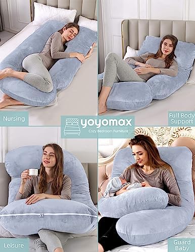 Yoyomax U Shaped Pregnancy Pillow with Removable Cover