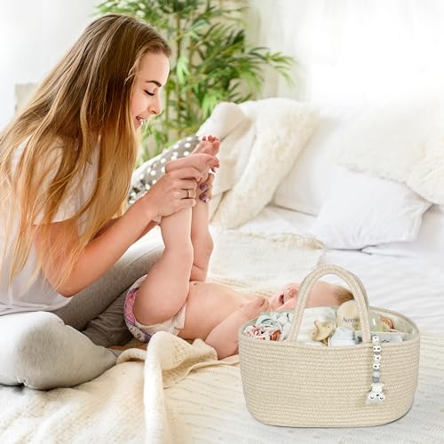 Large Baby Diaper Caddy Organizer with Removable Dividers 1