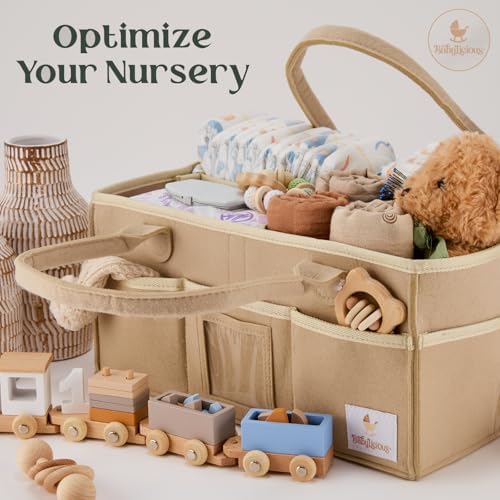 Babylicious Baby Diaper Caddy Organizer Tan