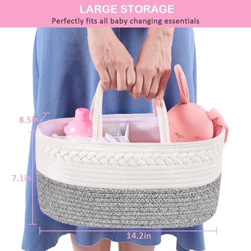 ABenkle Diaper Caddy Organizer with Removable Dividers