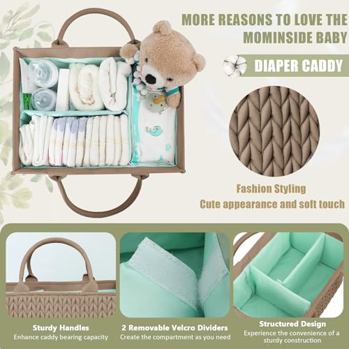 MOMINSIDE Diaper Caddy Organizer - Brown