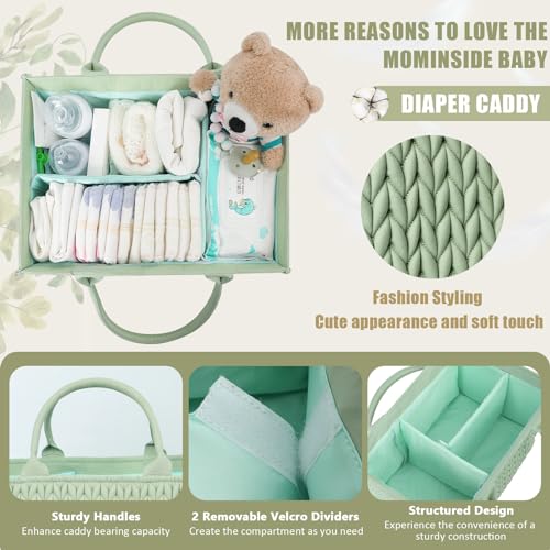 MOMINSIDE Baby Diaper Caddy Organizer Portable Space-Saving