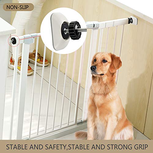 Vmaisi 4 Pack Wall Cup Protector - Pressure Mount Baby Gate Stabilizer White
