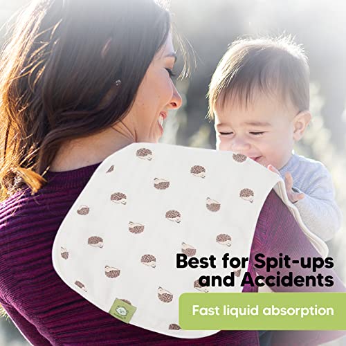 KeaBabies Diaper Caddy Organizer with 5 Pack Muslin Burp Cloths
