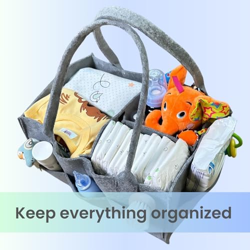 SAVUK Baby Diaper Caddy Organizer Portable Grey
