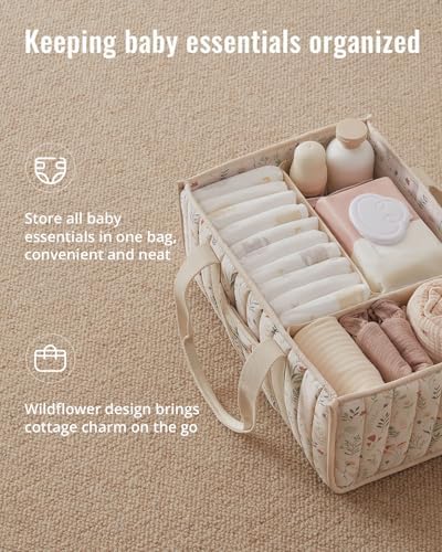 Blissful Diary Floral Diaper Caddy Organizer