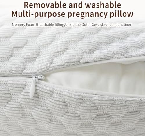 Cococu Cooling Pregnancy Pillow with Adjustable Wedge Support - Grey