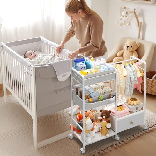 BBLIKE 3in1 Diaper Caddy Organizer with Wheels