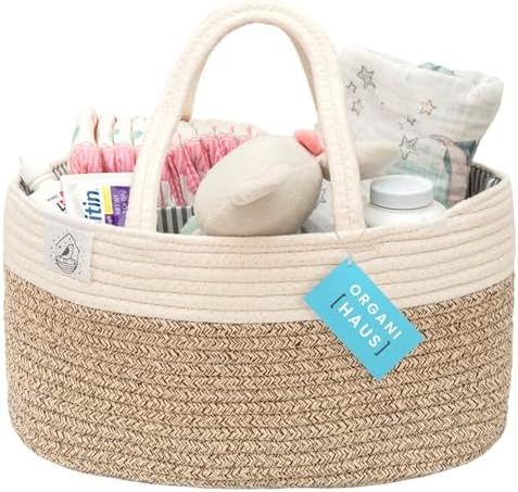 OrganiHaus Brown Diaper Caddy Organizer for Baby 1