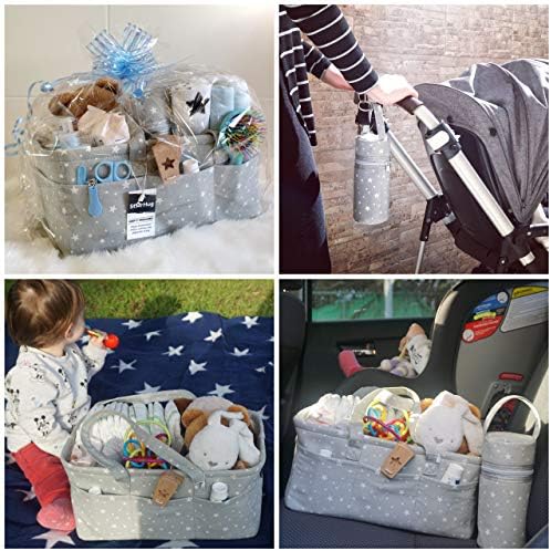 StarHug Baby Diaper Caddy Organizer - Gray 1