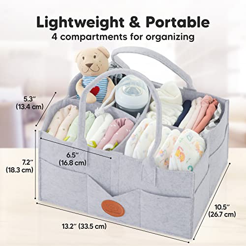 KeaBabies Large Portable Diaper Caddy Organizer 1