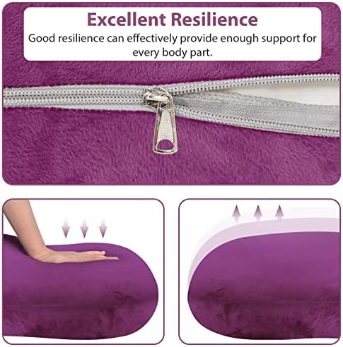 BATTOP Pregnancy Pillow with Dark Purple Cover 1