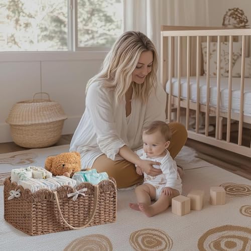 HBlife Large Baby Diaper Caddy with Removable Divider