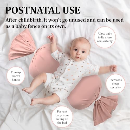 TADO MUSLIN Pregnancy Pillow Pink Adjustable Full Body Maternity Pillow