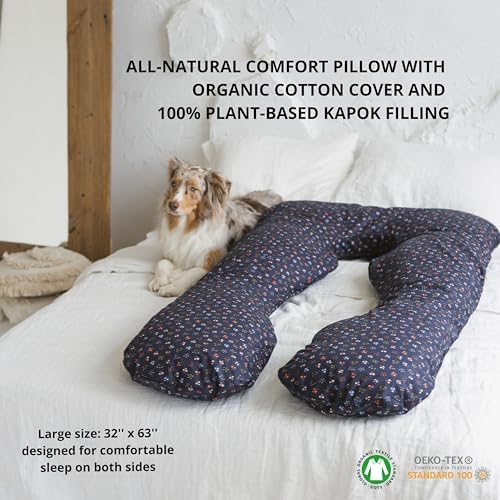 Comfort Pillow for Men Women Pregnancy U-Shape with Kapok Filling