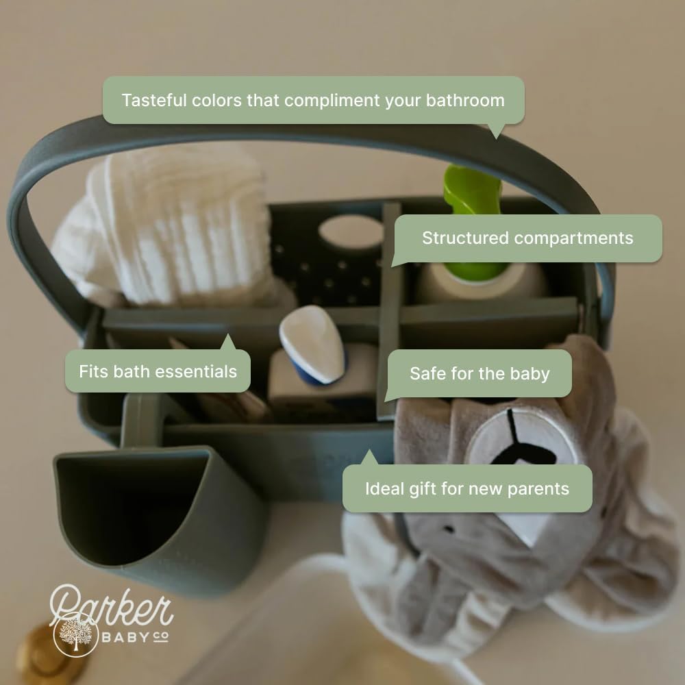 Parker Baby Bath Caddy Inserts - 4 Adjustable Compartments