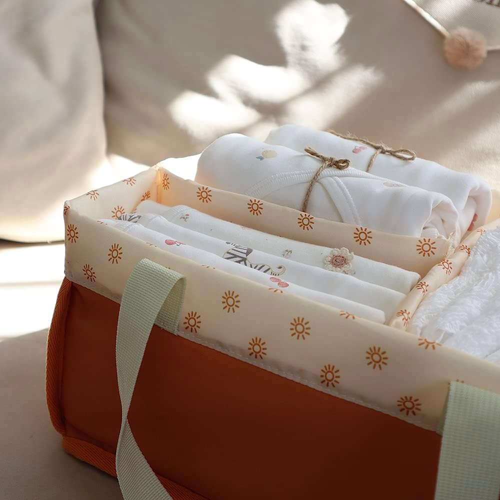 MOMIGO Baby Diaper Caddy Organizer - Portable Nursery Storage Basket